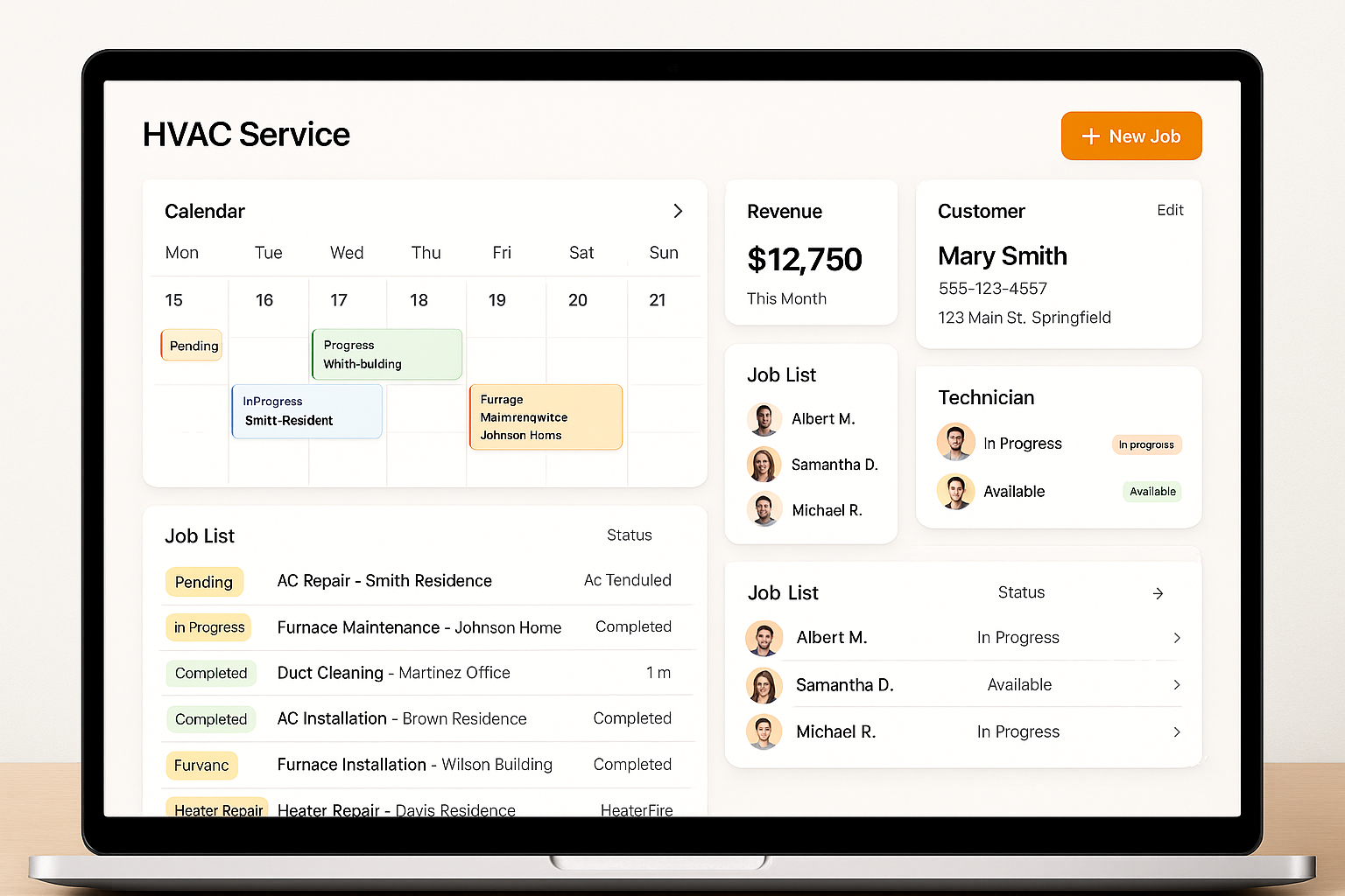 Wrench Dashboard Interface